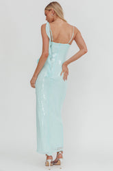 She Glows Cami Strap Sequin Maxi Dress Mint